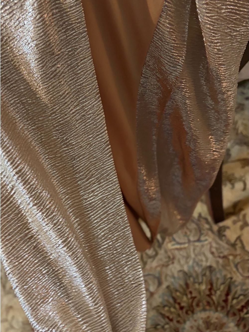 CK one -Shoulder Metallic Gold Evening Gown NEW - Picture 8 of 9